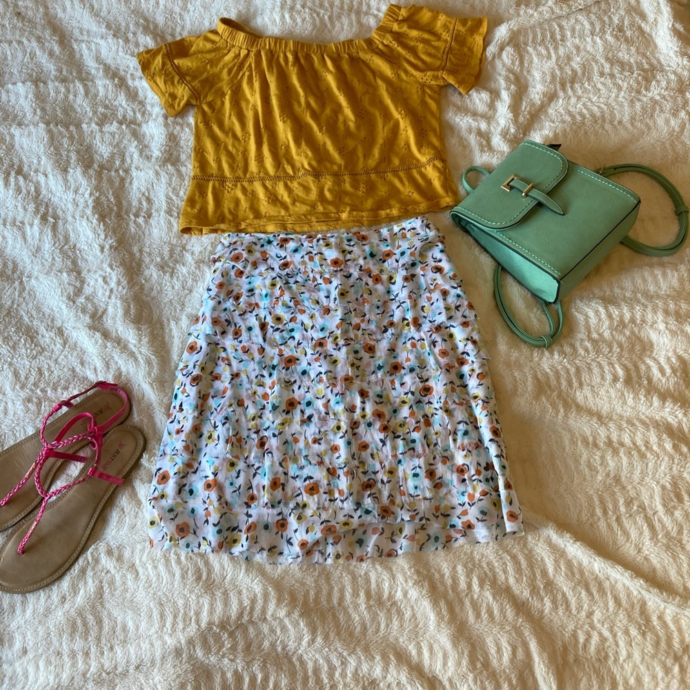 Ruth 100% Cotton Floral Skirt
